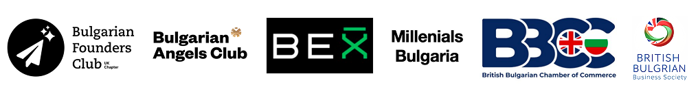 Partner Organizations: Bulgarian Founders Club, Bulgarian Angels Club, BEX, Millennials Bulgaria, and BBCC